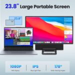 23.8'' Transportable Monitor,FHD 1080P 100Hz IPS Laptop computer Display Extender,USB... - Image 3