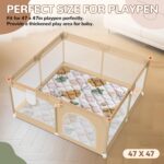 47x47IN Child Play Mat - Tummy Time Mat for Infants 6-12 Months - Non-Sl... - Image 3