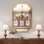 Kelly Miller 24"x36" Gold Mirror for Wall, Gold Scalloped Mirror Vanit... - Image 3