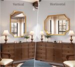 Kelly Miller 24"x36" Gold Mirror for Wall, Gold Scalloped Mirror Vanit... - Image 7