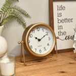 Classic Golden Desk Clock - Elegant Battery Operated Workplace, Residing R... - Image 4