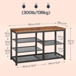 HOOBRO Shoe Bench, 5-Tier Shoe Rack Bench, Entryway Bench with Shoe St... - Image 3