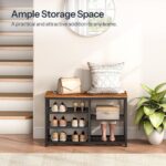 HOOBRO Shoe Bench, 5-Tier Shoe Rack Bench, Entryway Bench with Shoe St... - Image 4