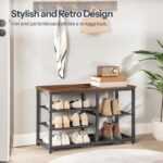 HOOBRO Shoe Bench, 5-Tier Shoe Rack Bench, Entryway Bench with Shoe St... - Image 5