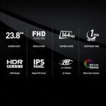 MSI G242L E14 24-inch 1920 x 1080 (FHD) Gaming Monitor, 144Hz, Adaptiv... - Image 3