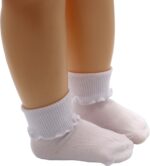 6 &12 Pairs Toddler Toddler Child Children Flip Cuff Ruffle Cotton Socks - Image 4