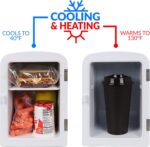 Nostalgia Retro Mini Fridge and Heater 6-Can Capability, 12-Volt Energy A... - Image 4