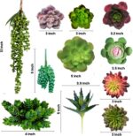 DECOROUS Synthetic Succulents Vegetation Unpotted -14 Pack– Giant Faux Su... - Image 4