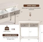 COSIEST Console Desk with 2 Drawers, MDF Slim Entryway Desk with S... - Image 3