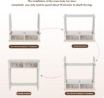 COSIEST Console Desk with 2 Drawers, MDF Slim Entryway Desk with S... - Image 5