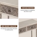 COSIEST Console Desk with 2 Drawers, MDF Slim Entryway Desk with S... - Image 6