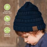 3-Pack Child Beanies for Boys, Women - Stretchy Knit Child Hats, Cute Ne... - Image 5