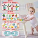 Cocurb 30 Pcs Excessive Distinction Child Toy Reward Set for Infants Rattles Teet... - Image 3