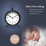 Classic Black Desk Clock on Stand, Ornamental Desk and Shelf Clock，De... - Image 5