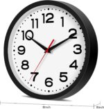 Wall Clock Silent Non-Ticking Fashionable Clock Battery Operated 8 Inch Sma... - Image 7
