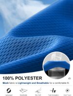 Pudolla Males's Light-weight Mesh Sweatpants Unfastened Match Open Backside Athlet... - Image 4