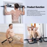 NOWAKE Pull up bar For Doorway,300lbs Heavy Responsibility Adjustable Width Port... - Image 6