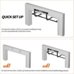 NOWAKE Pull up bar For Doorway,300lbs Heavy Responsibility Adjustable Width Port... - Image 7