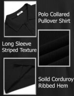 COOFANDY Mens Lengthy Sleeve Polo Knit Polo Sweater Collared Pullover Cas... - Image 6