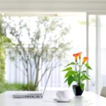 Synthetic Flower Vegetation Calla Lily Fake Small Potted Plant with Black... - Image 5