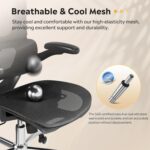 DEVAISE Ergonomic Mesh House Workplace Desk Chair with Lumbar Assist, Hig... - Image 5