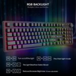 KOORUI Wired Gaming Keyboards with Brown Change,Scorching-Swap Mechanical Ke... - Image 5