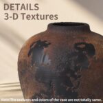 Rustic Vase for Flowers, 8.9'' Brown Farmhouse Ceramic Vases for House ... - Image 5