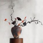 Rustic Vase for Flowers, 8.9'' Brown Farmhouse Ceramic Vases for House ... - Image 9