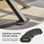 CO-Z Giant Furnishings Sliders - 8 Pack, 6" x 9 1/2" Oval Reusable Furni... - Image 8