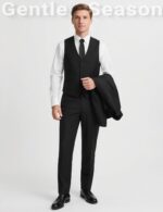 Males's Slim Match 5-Piece Swimsuit Set with Stretch - Jacket, Vest, Pants, Bo... - Image 5