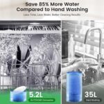 BLITZHOME WiFi Countertop Transportable Dishwasher, Sensible 9 Applications, 167℉ ... - Image 10