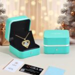 Moissanite Coronary heart Pendant Necklaces for Girls, 925 Sterling Silver Neck... - Image 6