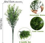 Synthetic Crops Flowers Grass Shrubs 8 Pack No Fade Fake Plastic Flo... - Image 4
