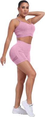 CHRLEISURE Girls's 4 Packs Exercise Health club Shorts, Excessive Waisted Butt Lifti... - Image 5