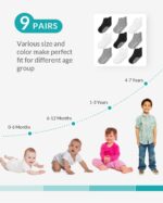 Infinno Child Non Slip Ankle Socks 9 Pairs - Toddler Socks with Grips f... - Image 5