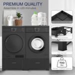 2 Pack Laundry Pedestals with Drawer, 29'' x 29'' x14.3'', Heavy-Responsibility ... - Image 7