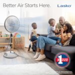 Lasko Oscillating Adjustable Pedestal Stand Fan with Timer and Distant ... - Image 3