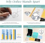 OOBEE Moissanite Coronary heart Necklace for Ladies 925 Sterling Silver Effective Jew... - Image 9