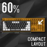 60% Gaming Keyboard and Mouse Combo Transportable Mini RGB Backlight Black ... - Image 4