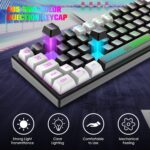 60% Gaming Keyboard and Mouse Combo Transportable Mini RGB Backlight Black ... - Image 9