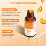 20% Vitamin C Face Serum with Golden Mixture of Hyaluronic Acid an... - Image 3