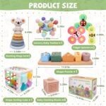 6-in-1 Montessori Child Toys 0-6 6-12 Months, Toddler Teething Toys Smooth... - Image 7