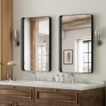 Rest room Mirror 20x30 inch, Black Attractive Deep Body Wall Mirror, Mod... - Image 3