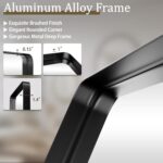 Rest room Mirror 20x30 inch, Black Attractive Deep Body Wall Mirror, Mod... - Image 5