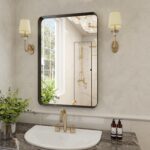 Rest room Mirror 20x30 inch, Black Attractive Deep Body Wall Mirror, Mod... - Image 9
