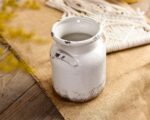 Quoowiit Ceramic Rustic Farmhouse Vase, Distressed Ornamental Flower V... - Image 5