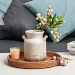 Quoowiit Ceramic Rustic Farmhouse Vase, Distressed Ornamental Flower V... - Image 7