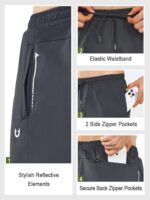 NORTHYARD Males’s Athletic Observe Pants Sweatpants with Zipper Pockets Wo... - Image 4
