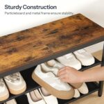 HOOBRO Shoe Bench, 3-Tier Shoe Rack with Oxford Material Cabinets, 29.5" ... - Image 8