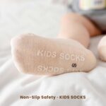 Konssy 4 Packs Child Woman Socks with Cute Flower, Anti Non-Slip Gentle Co... - Image 3